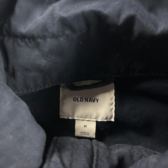 Old‎ Navy Jacket Womens Medium Blue Military Full Zip Pockets Cotton Adults - Picture 3 of 9